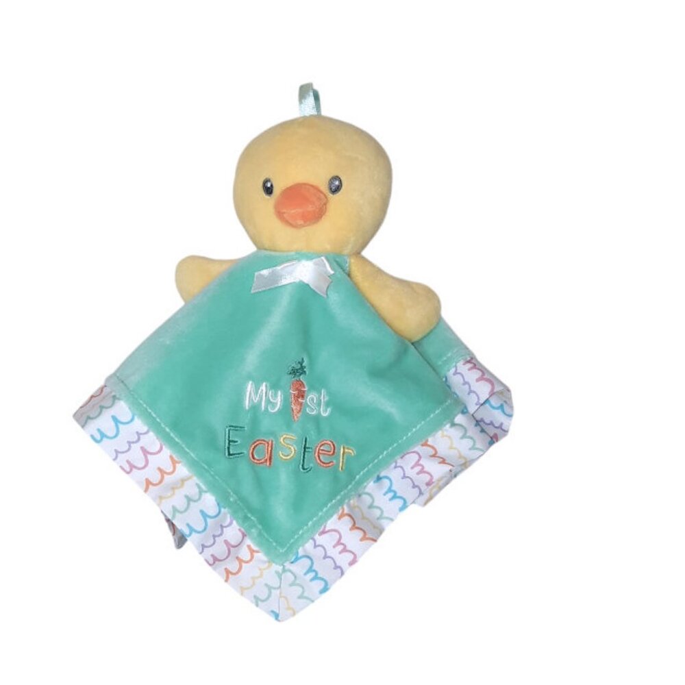 2020 Magic Years My 1st Easter Duck Chick Rattle Security Lovey Blanket 12"